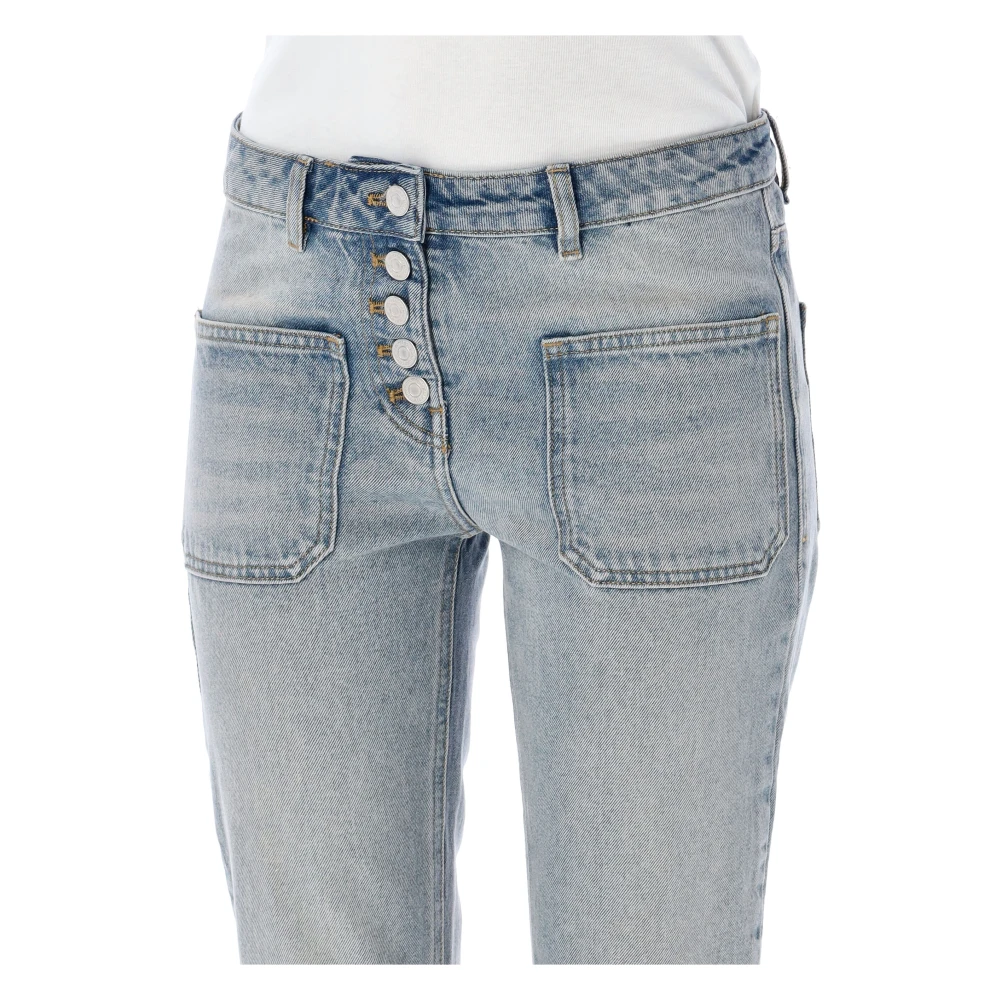 Courrèges Lichtblauwe Denim Baggy Flare Jeans Blue Dames