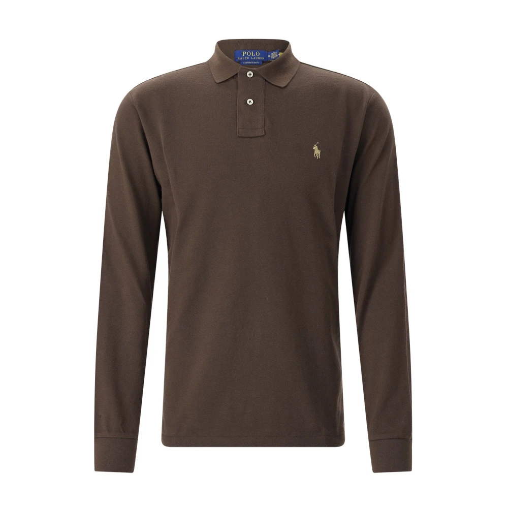Polo Ralph Lauren Uomo Marrone - Polo A Maniche Lunghe - Tops - Xl