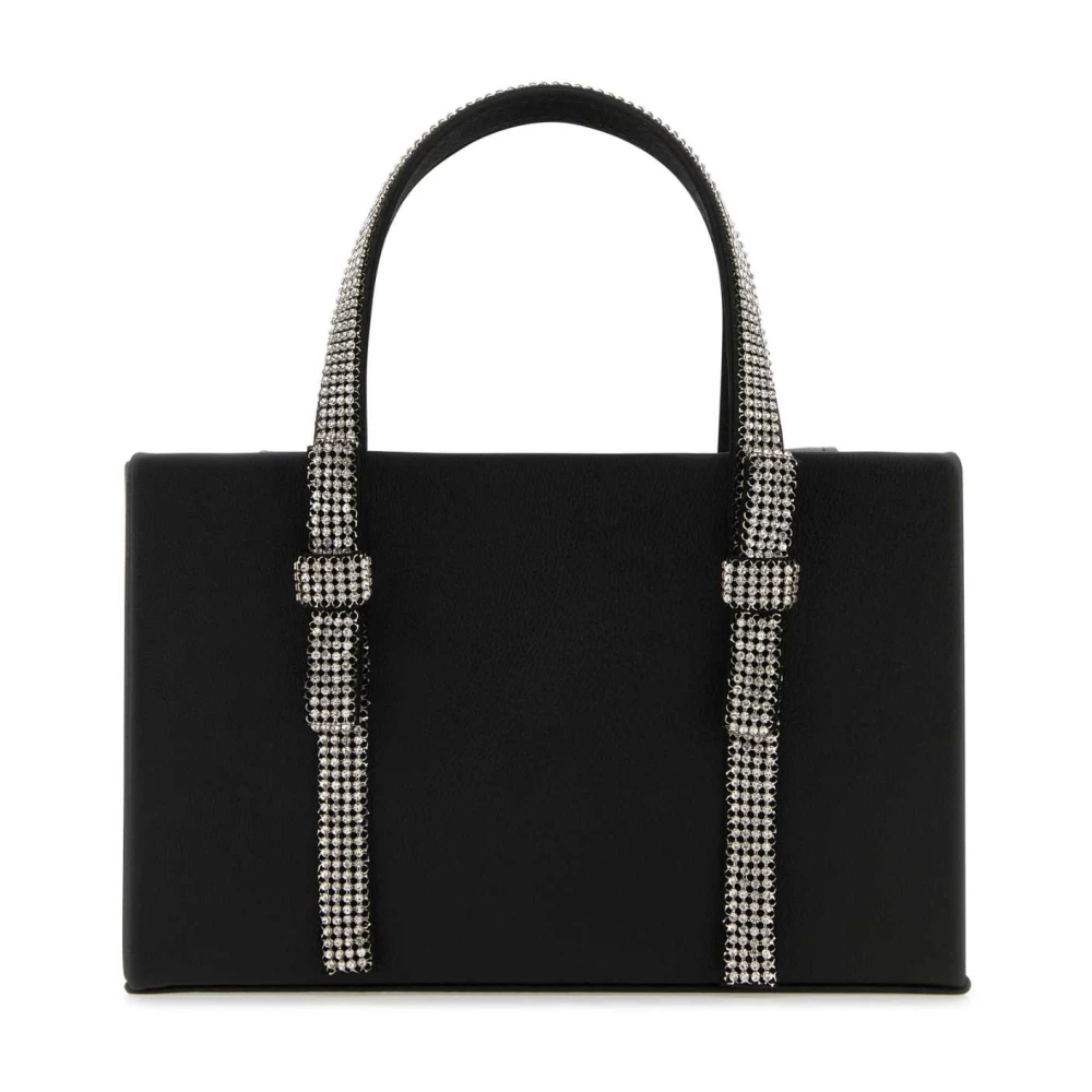 Kara Zwarte Nappa Leren Handtas Black Dames