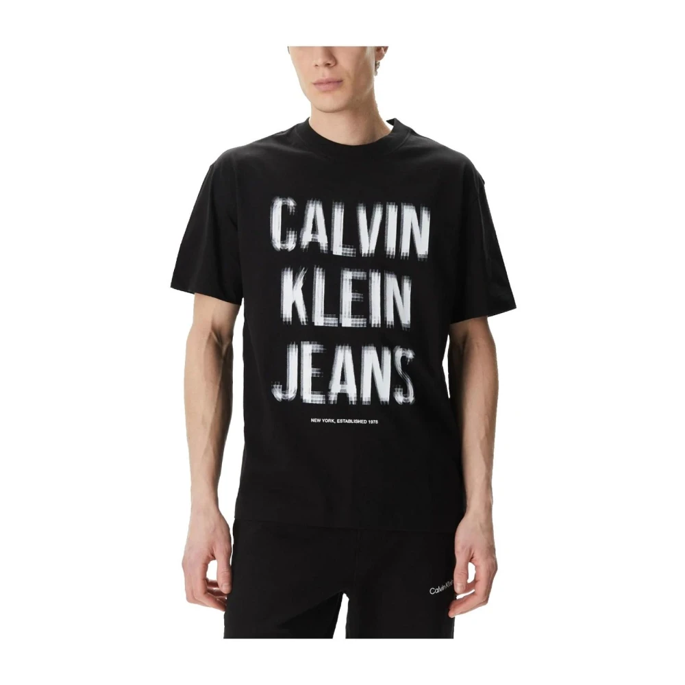 Calvin Klein Logo illusion t-shirt Black Heren