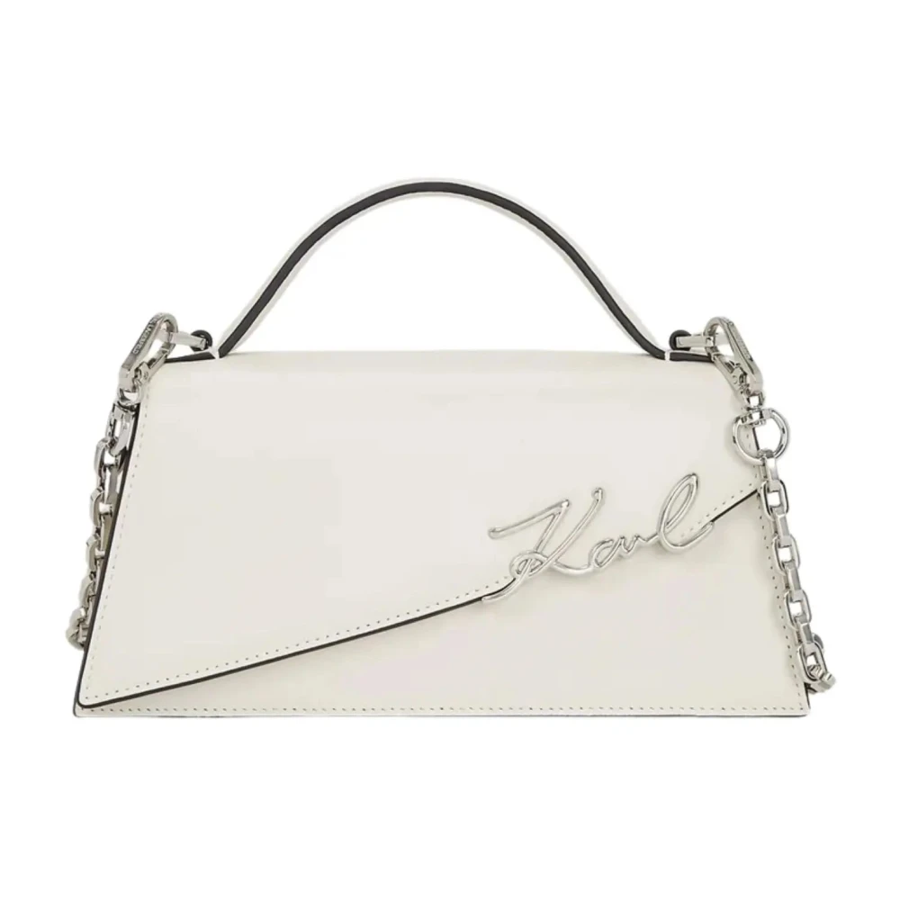 Karl Lagerfeld Women's White Shoulder Bag Essentials A1w30458 - Handbags - One Size - Bags