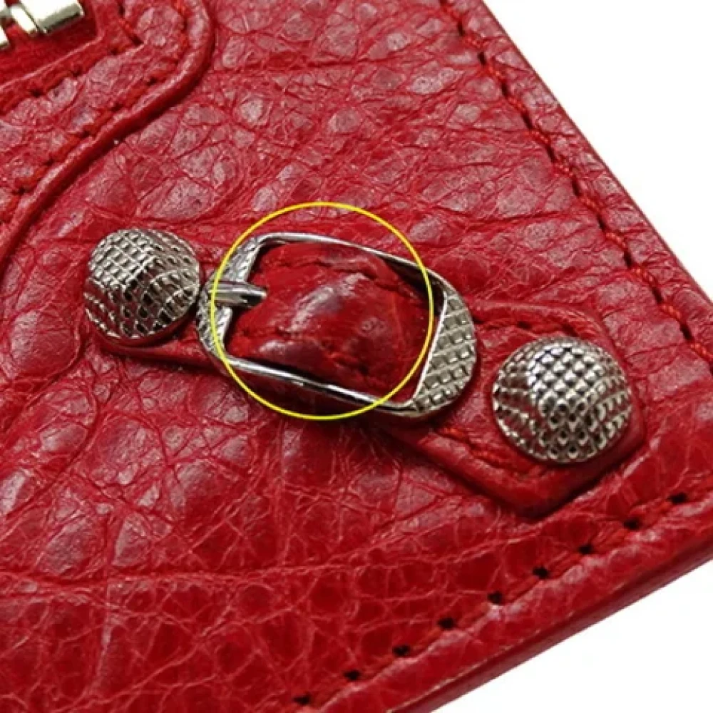 Balenciaga Vintage Pre-owned Leather wallets Red Dames