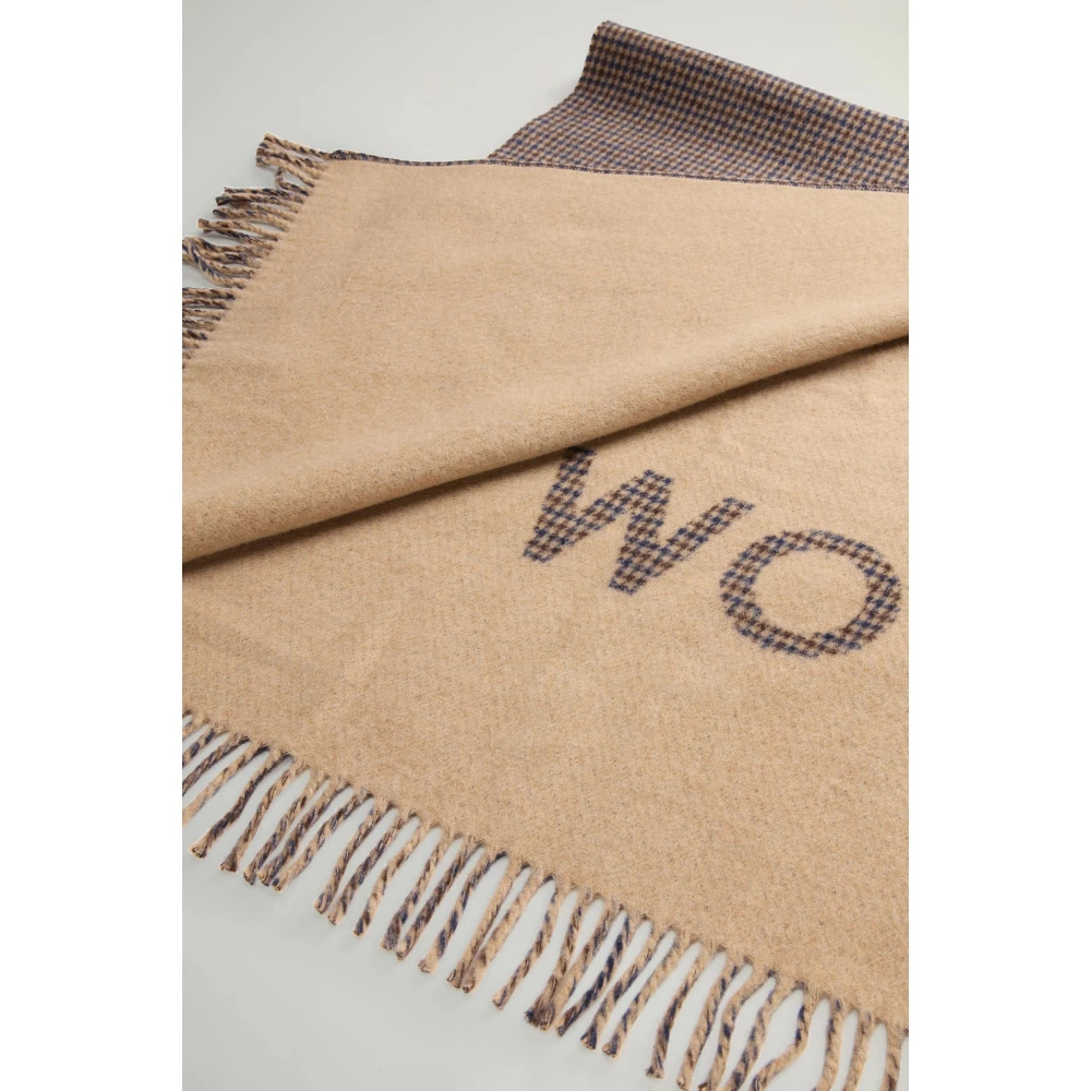 Woolrich Dubbelzijdige Cape met Franjes Brown Dames
