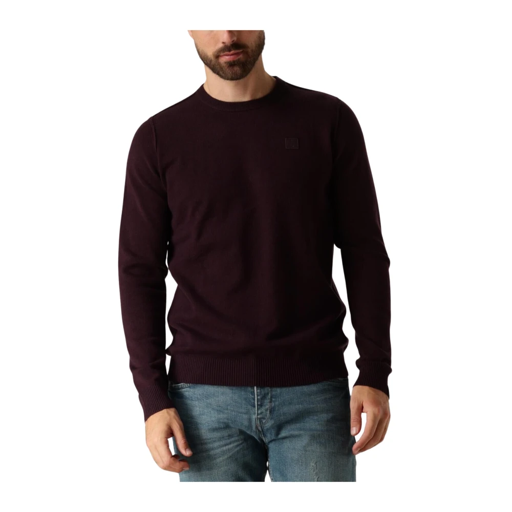 Butcher of Blue Paarse Crew Neck Sweater voor Heren Purple Heren
