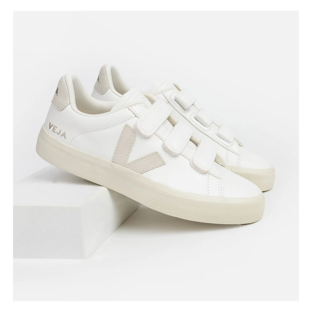 Veja Witte Leren Sneakers White Dames