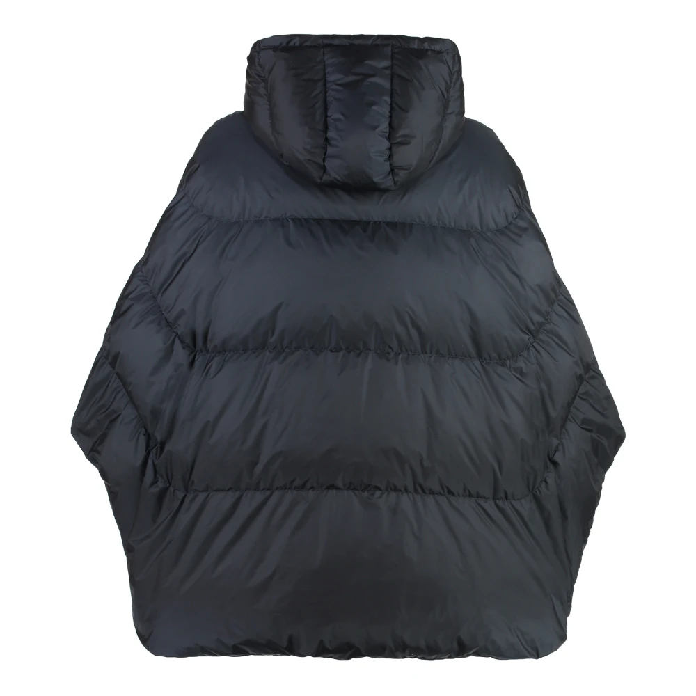 Tatras Gewatteerde Cape met Capuchon Nylon Dons Veer Blue Dames