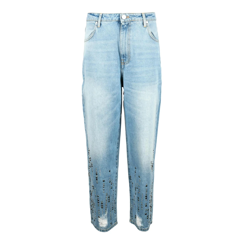 Gaëlle Paris Katoenen Casual Broek Blue Dames