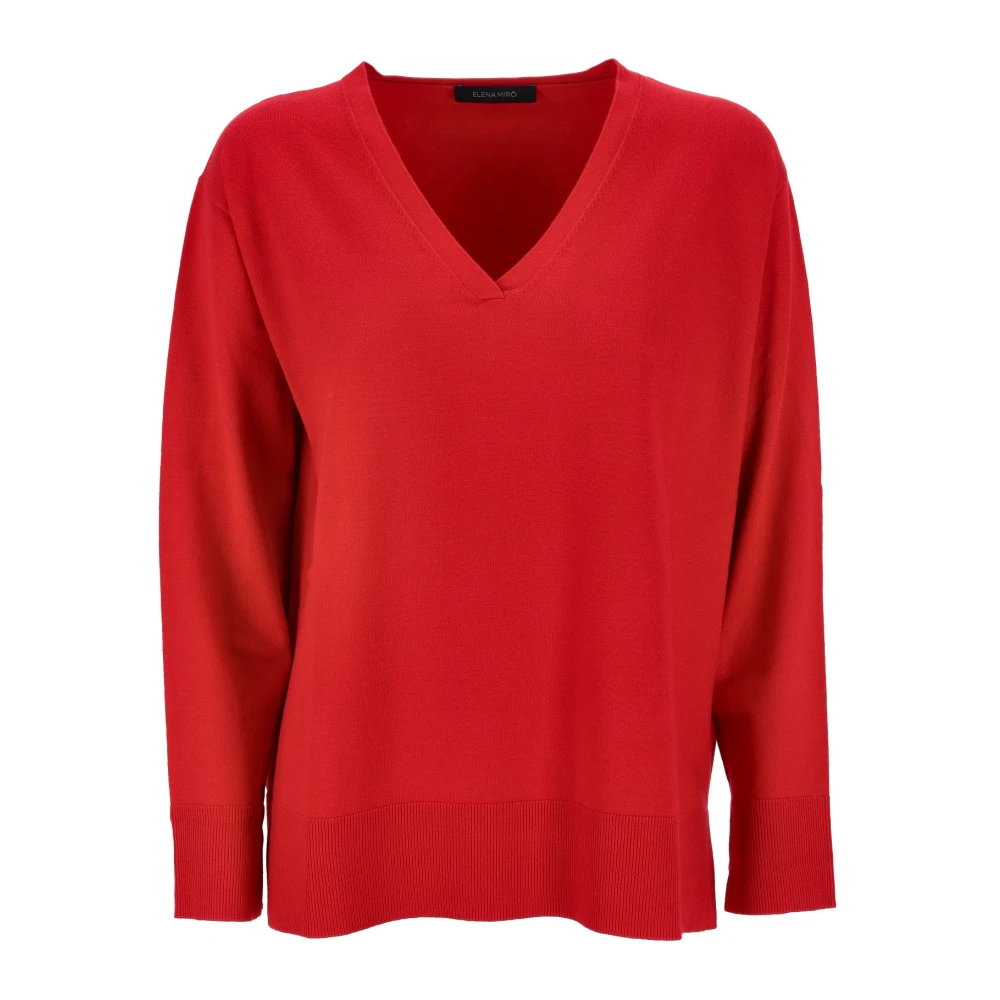 Knitwear > V-neck Knitwear - - Elena Mirò - Modalova