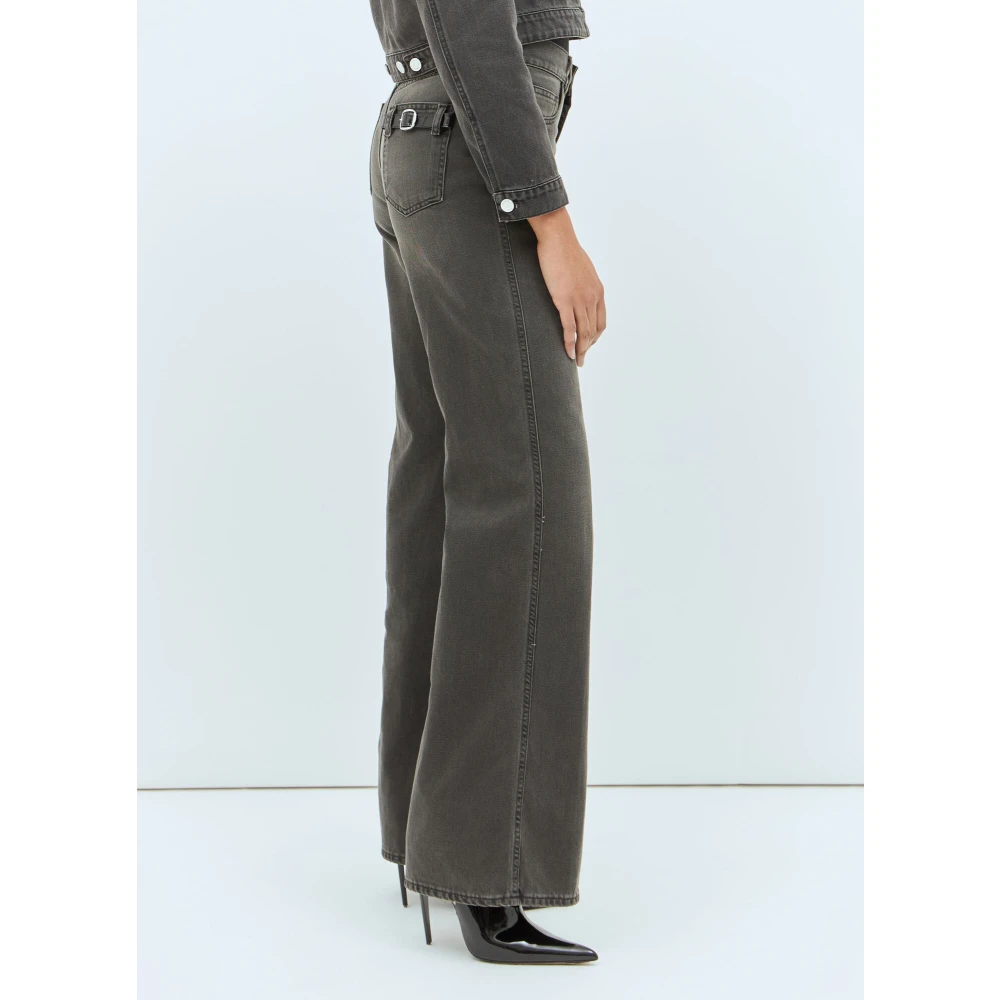 Coperni Gebelde Wide Leg Jeans Gray Dames