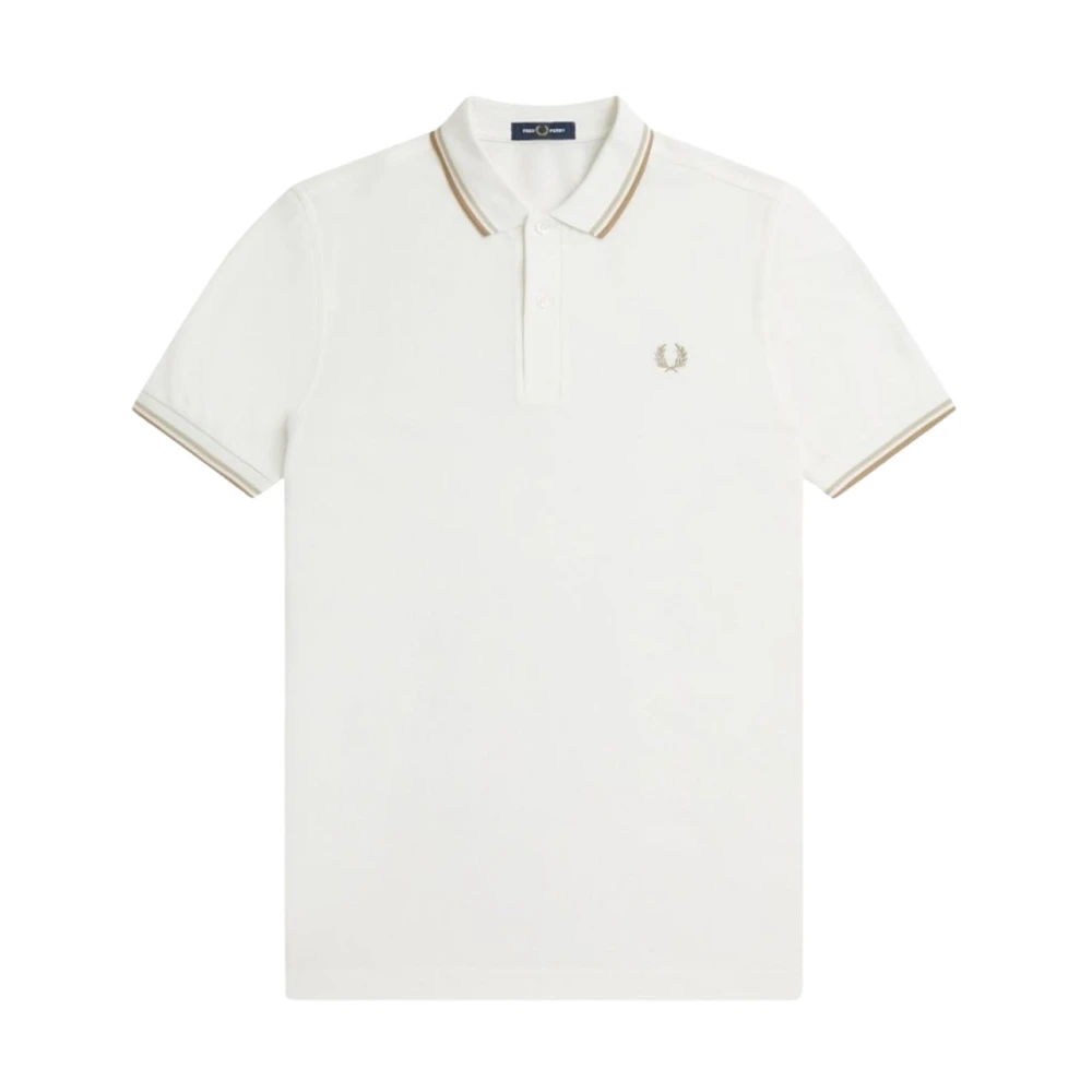 Fred Perry Kortärmad Twin Tipped Polo White, Herr