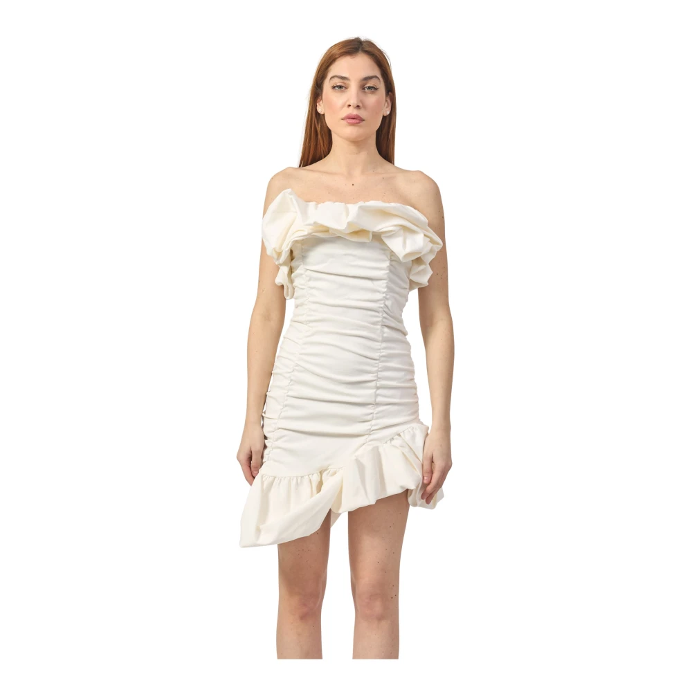 Fracomina Witte Mini Jurk met Rits White Dames