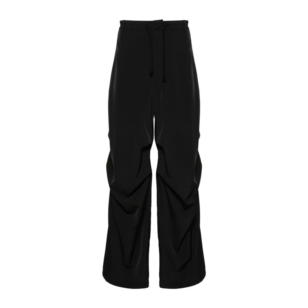 MM6 Maison Margiela Gathered Detail Wijde Pijp Broek Black Heren