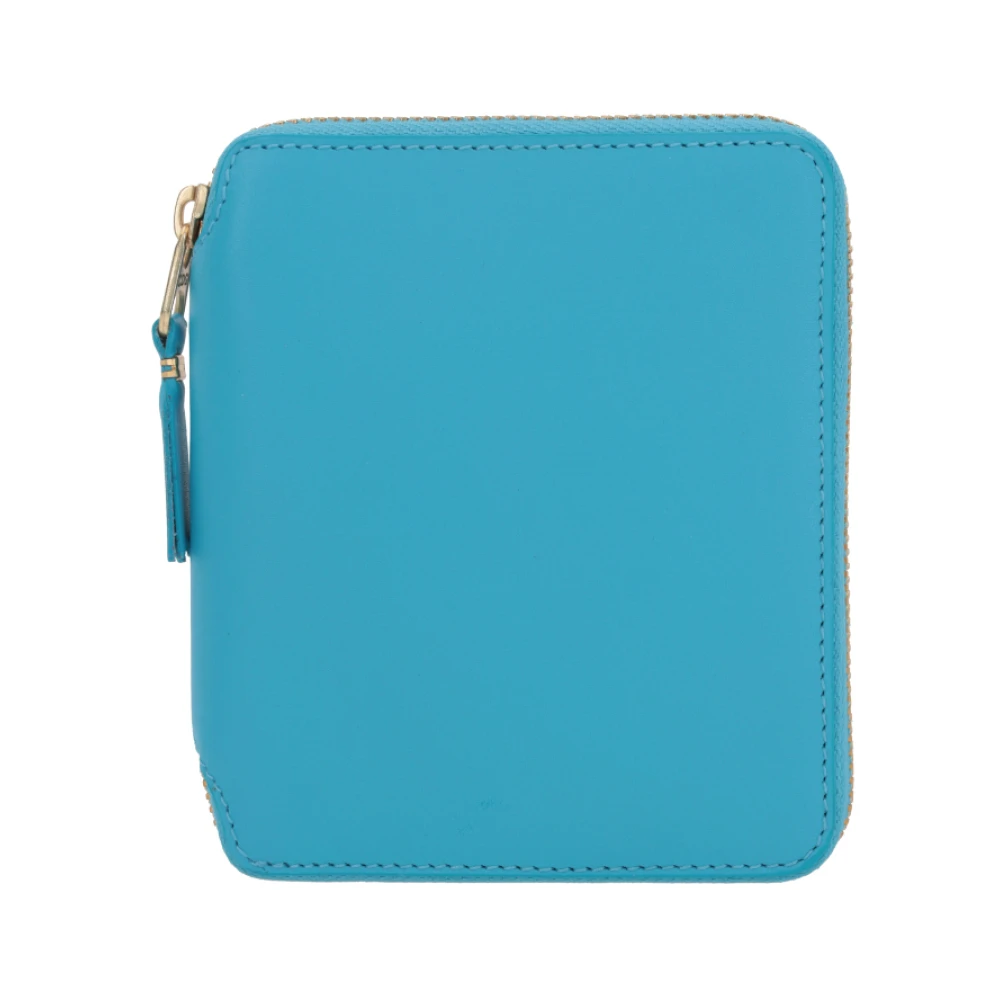 Comme des Garçons Blauwe gladleren portemonnee met rits Blue Heren