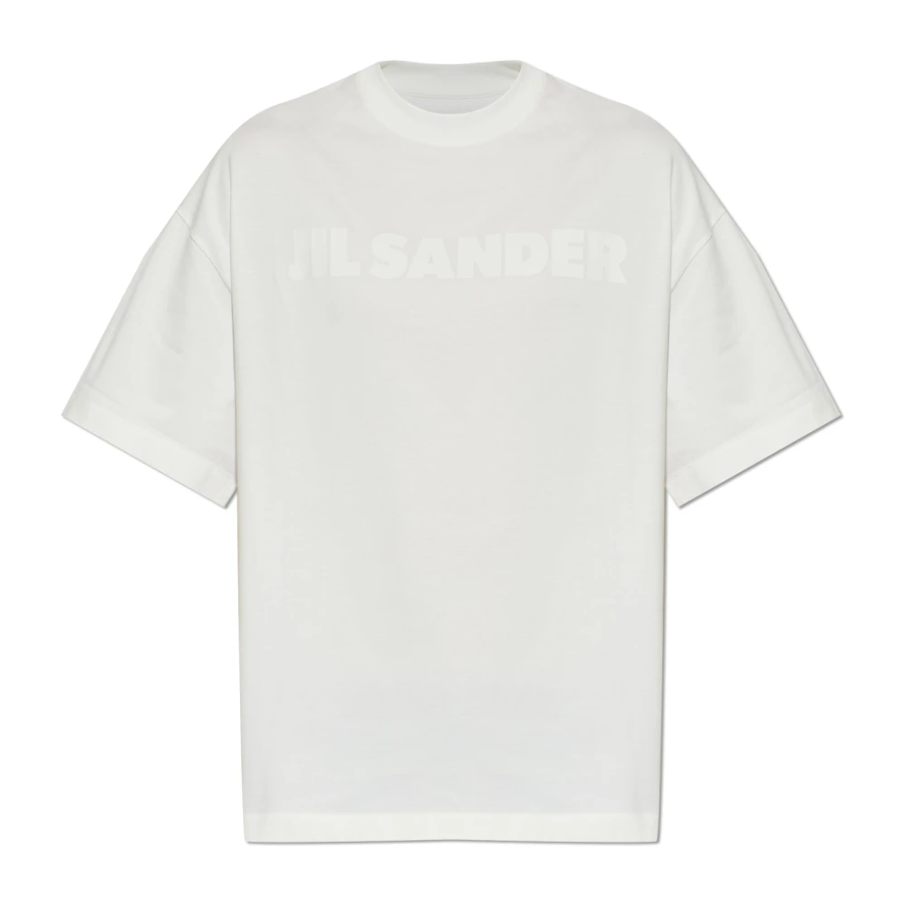 Jil Sander Men's White Logo T-Shirt - T-Shirts - M - Tops