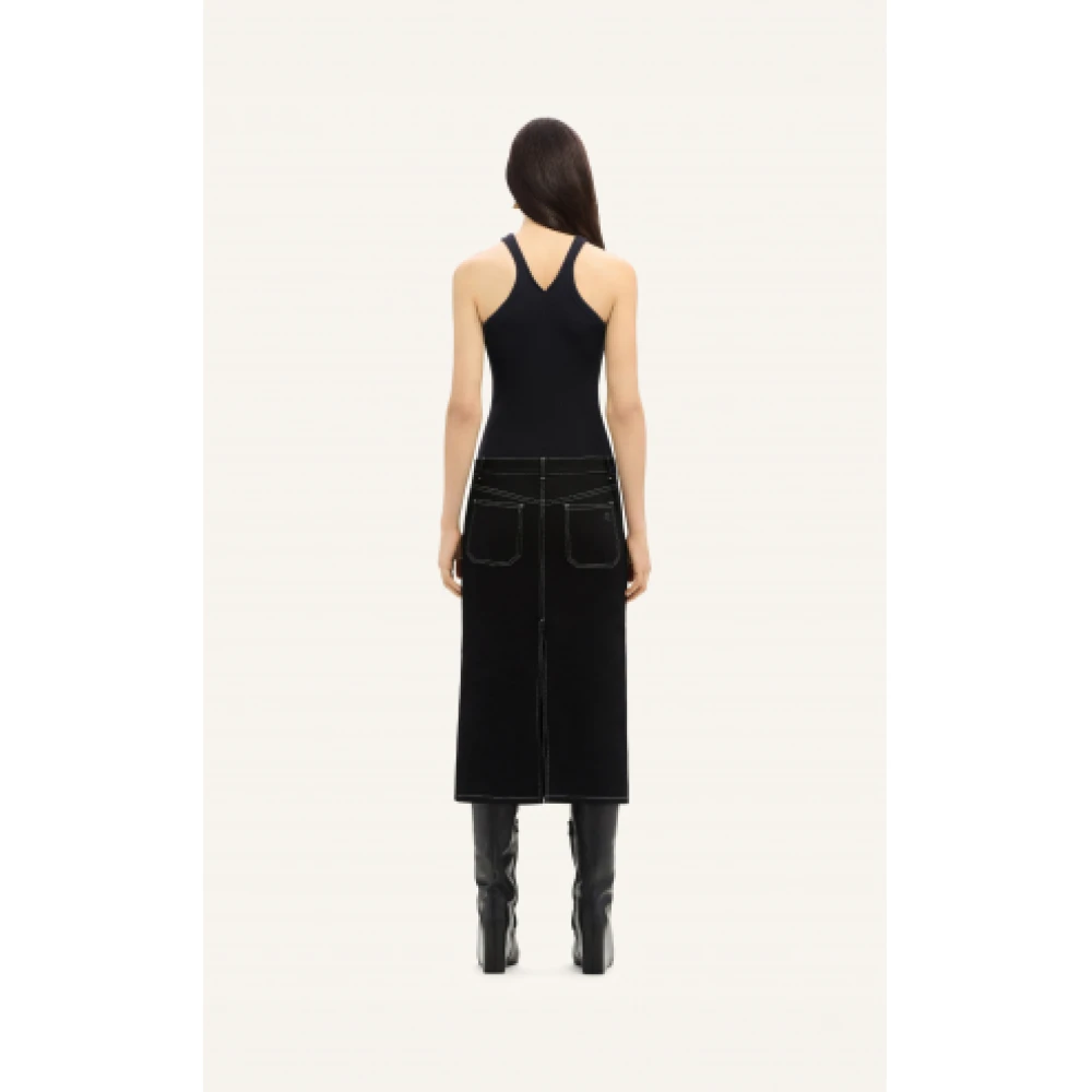 Courrèges Zwarte Luxe Tanktop Montpellier Coqueline Black Dames