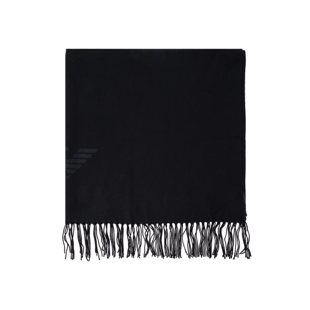 Emporio Armani Sjaal met logo Black Heren