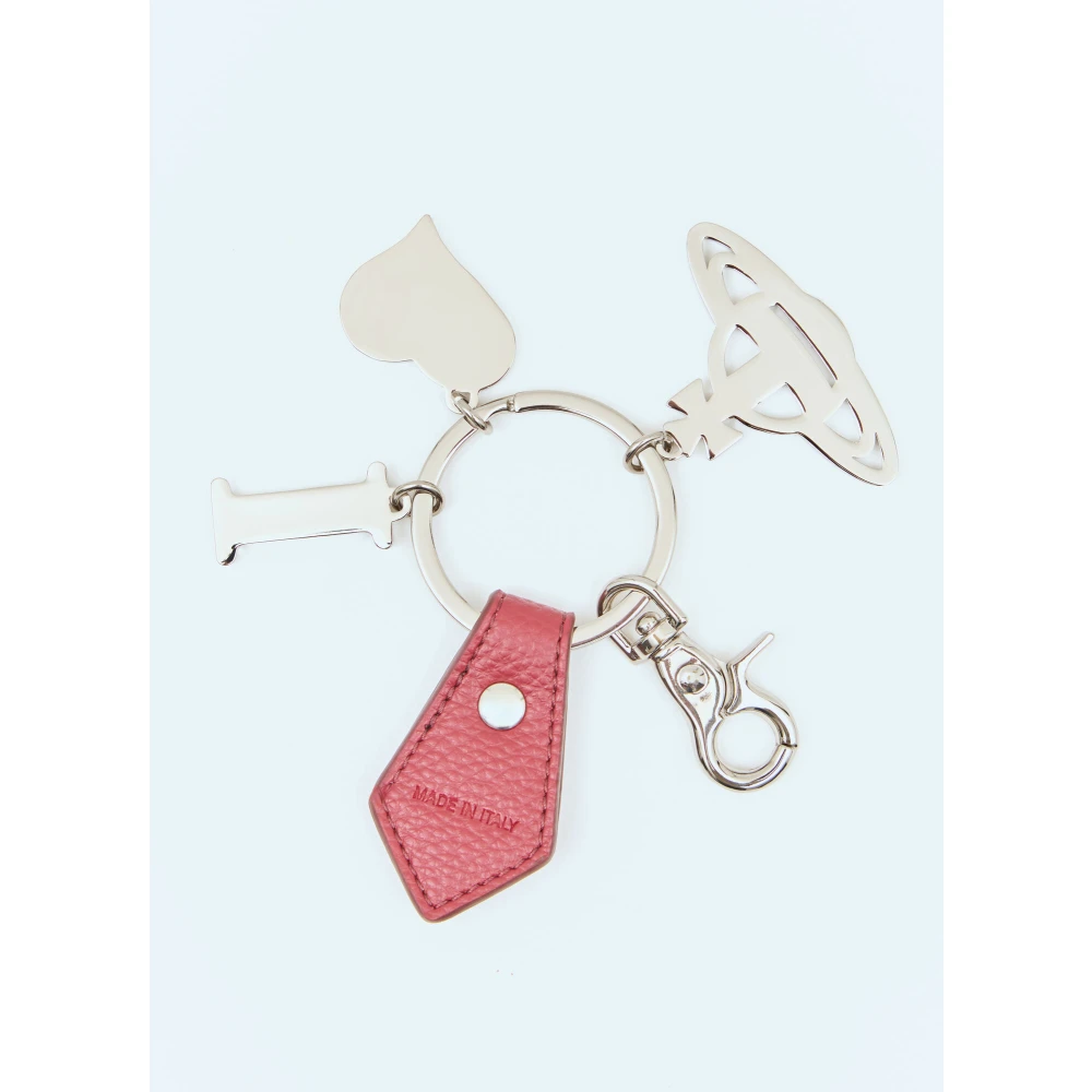Vivienne Westwood Orb Sleutelhanger Kunstleer Grafische Hangers Red Unisex