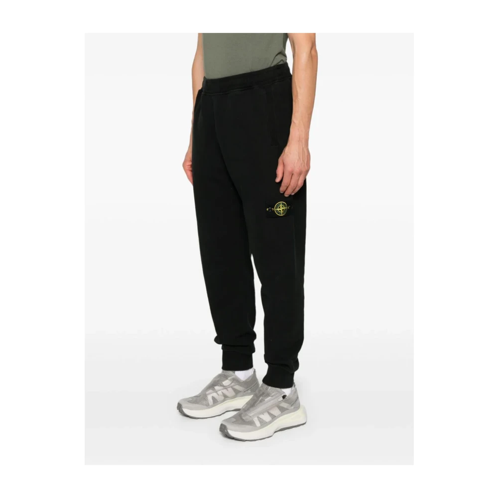 Stone Island Zwarte Stijlvolle Broek Black Heren