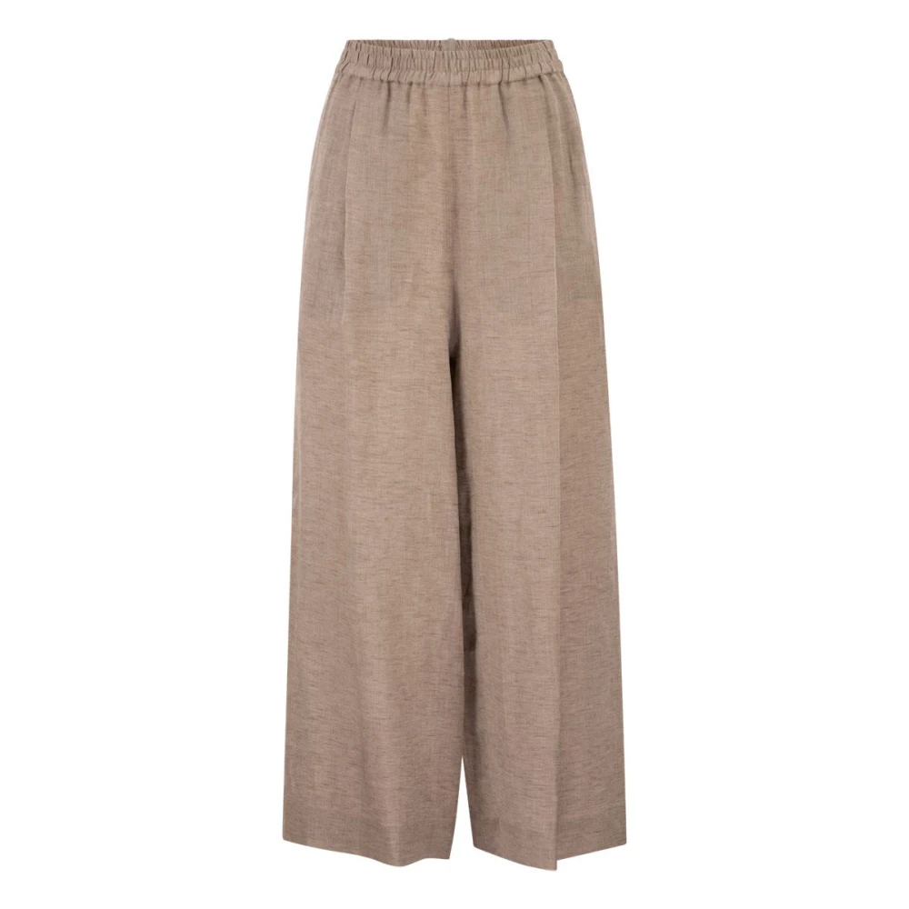 Fabiana Filippi Femme Marron - Pantalon Large - Pantalons - Brun - Taille: 36 Fr
