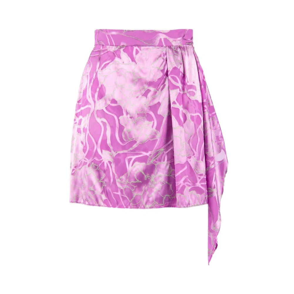Nenette Devorè Gedrapeerde Minirok Pink Dames