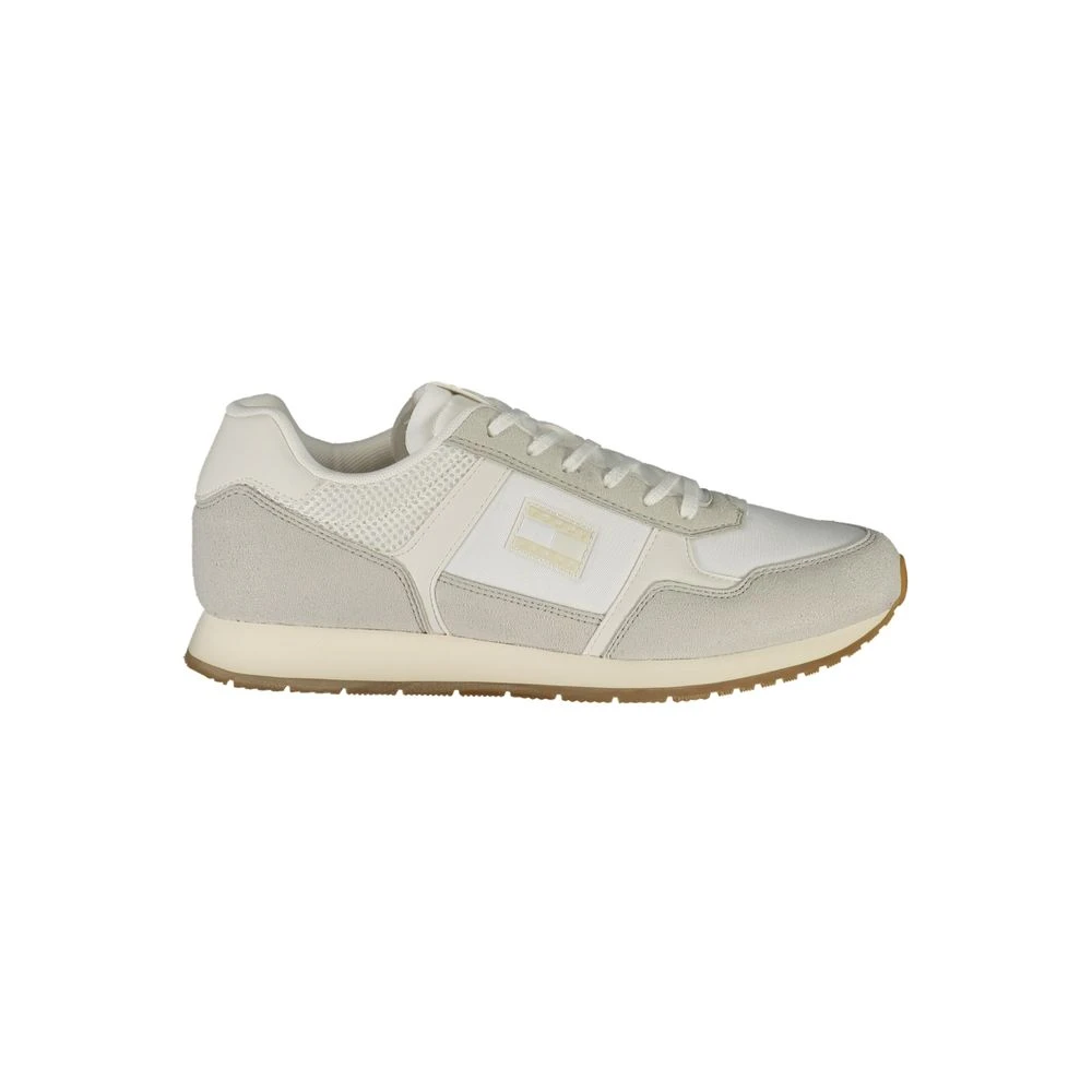 Tommy Hilfiger Men's White Sneakers, 11 Uk, Sneaker Polyester Polyethylene