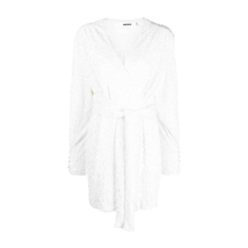 Rotate Birger Christensen Wikkeljurk White Dames