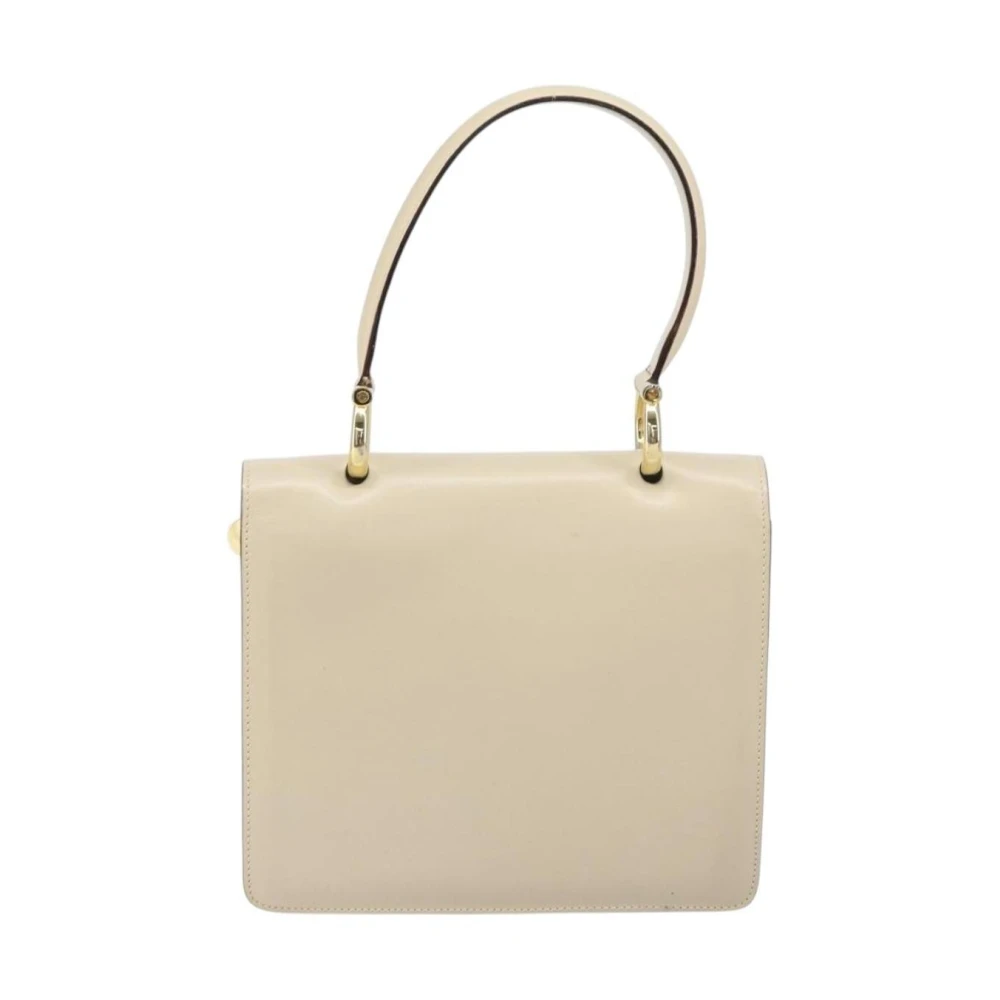 Celine Vintage Women's Beige Pre-Owned Vintage Leather Clutch