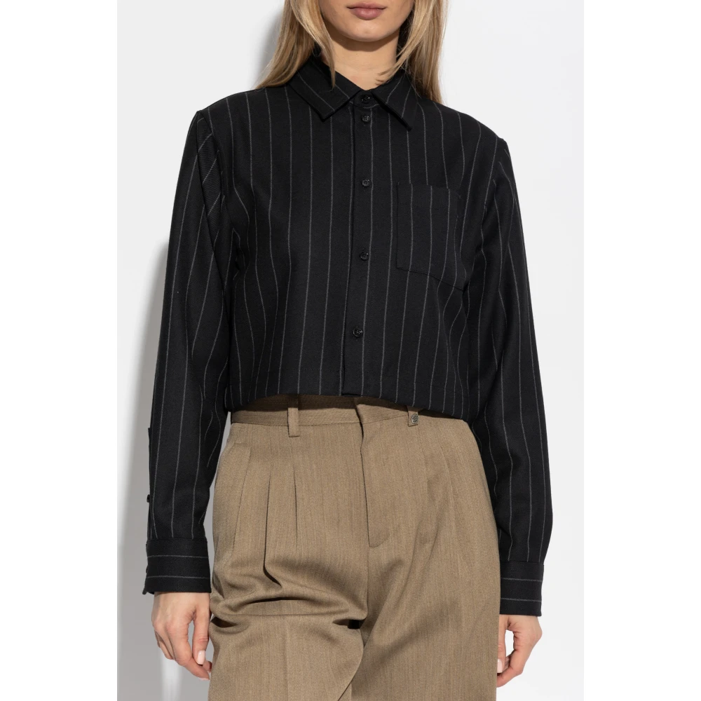 Burberry Kort shirt met zak Black Dames