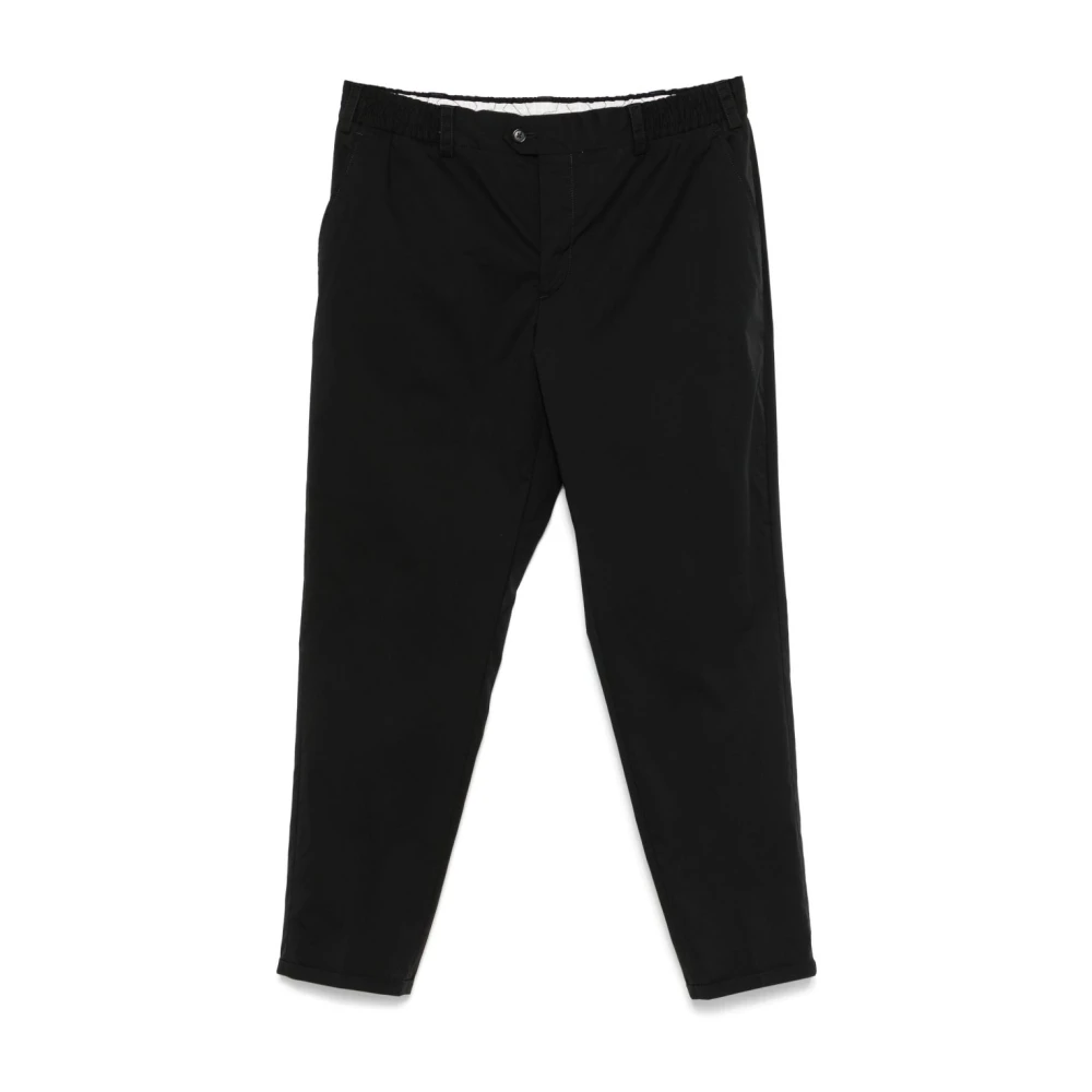 Pt Torino Men's Black Slim-Fit Trousers, S, Trousers