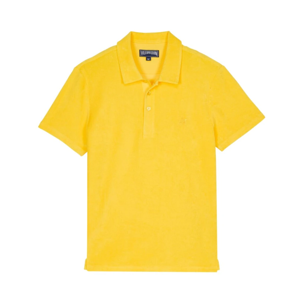 Vilebrequin Jacquard Polo Shirt voor Heren Yellow Heren