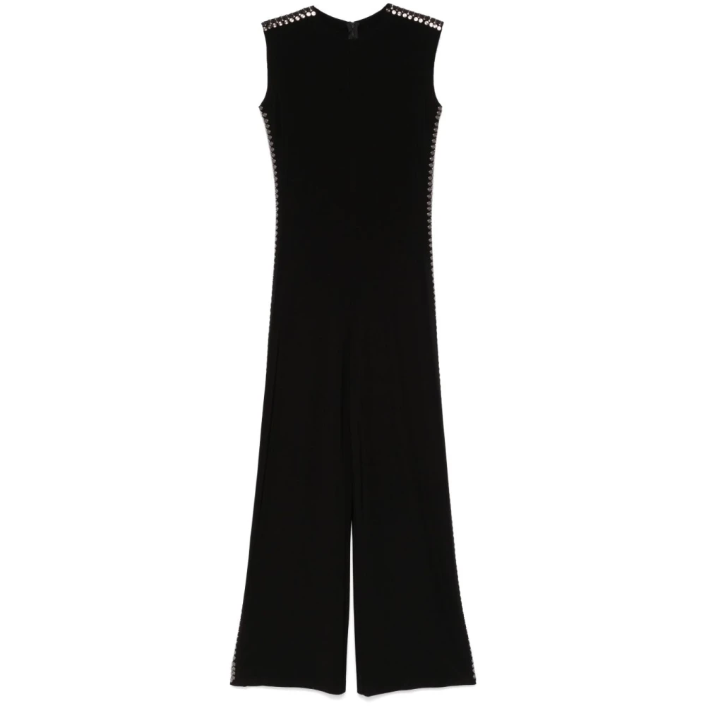 Norma Kamali Zwarte Mouwloze Ronde Hals Jurk Black Dames