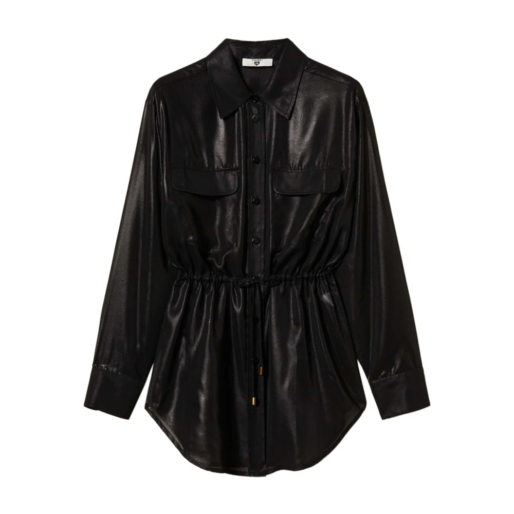 Twinset Zwarte knoopjas met aantrekkoord taille Black Dames