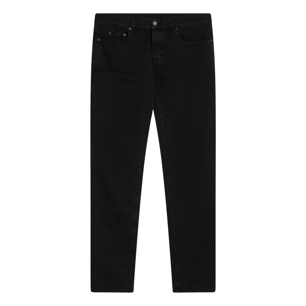 Saint Laurent Regular Fit Denim Jeans Black Heren