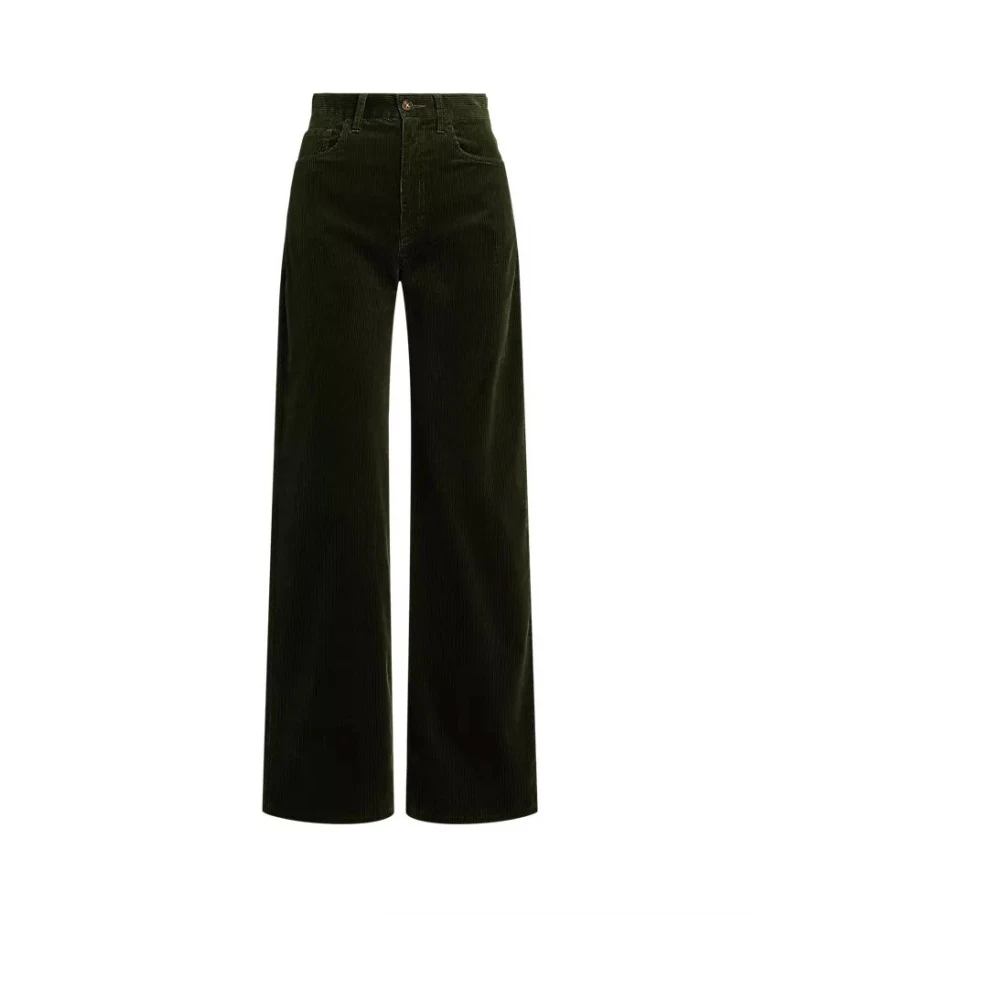 Polo Ralph Lauren Women's Green Wide Trousers, S, Wide Trousers