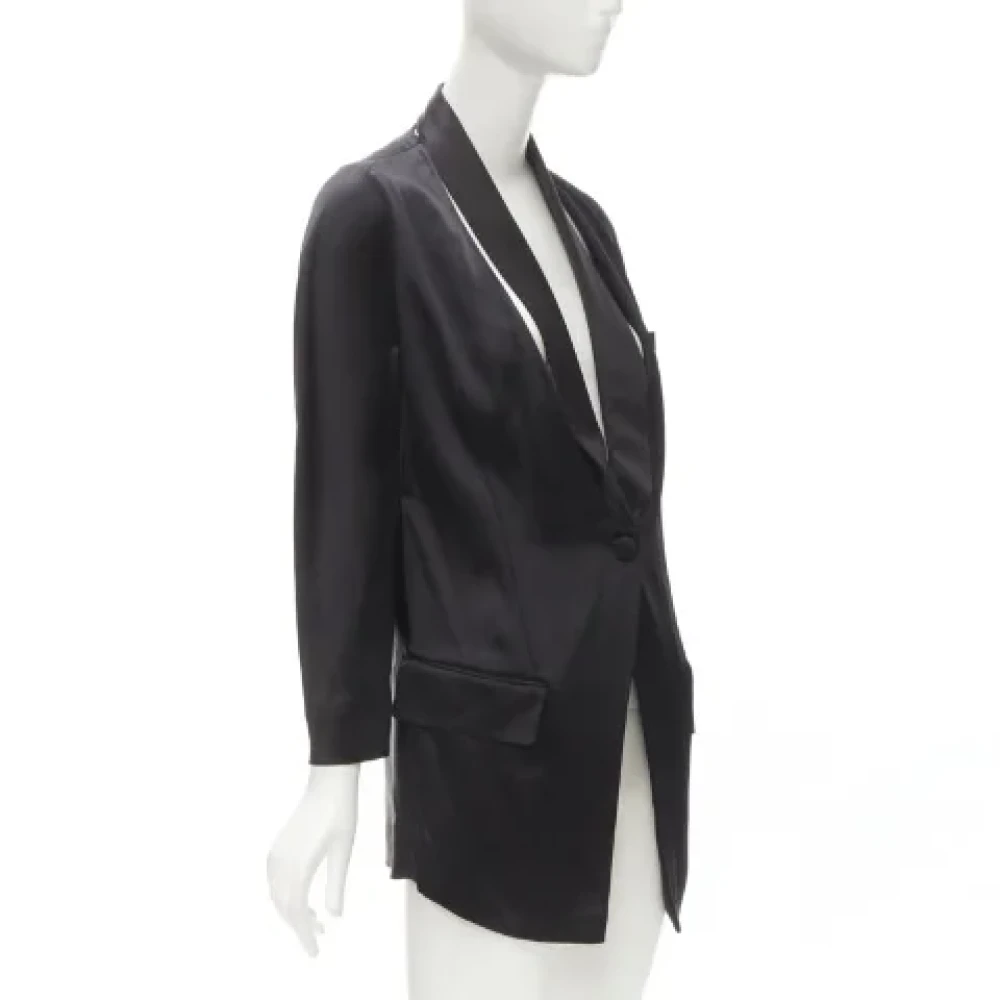 Givenchy Pre-owned Silk outerwear Black Dames