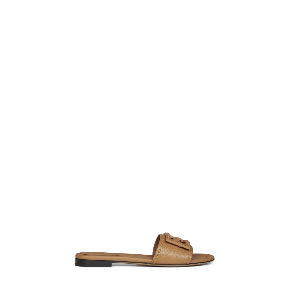 Fendi Women's Brown Baguette Slide - Sliders - 7 Uk - Shoes