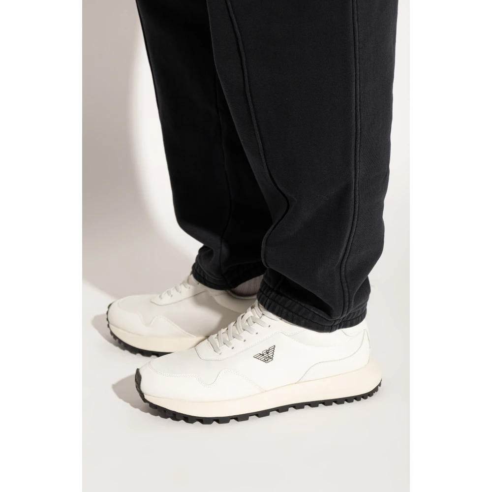 Emporio Armani , Sneakers, Male, White, 10 Uk, Logo Trainers - Image 2