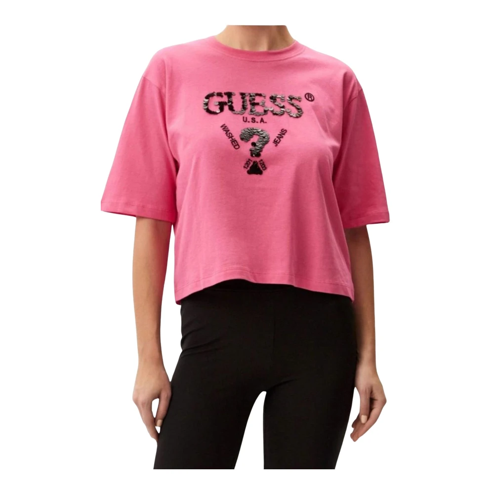 Guess - Tops > T-Shirts - Pink - Guess - Modalova