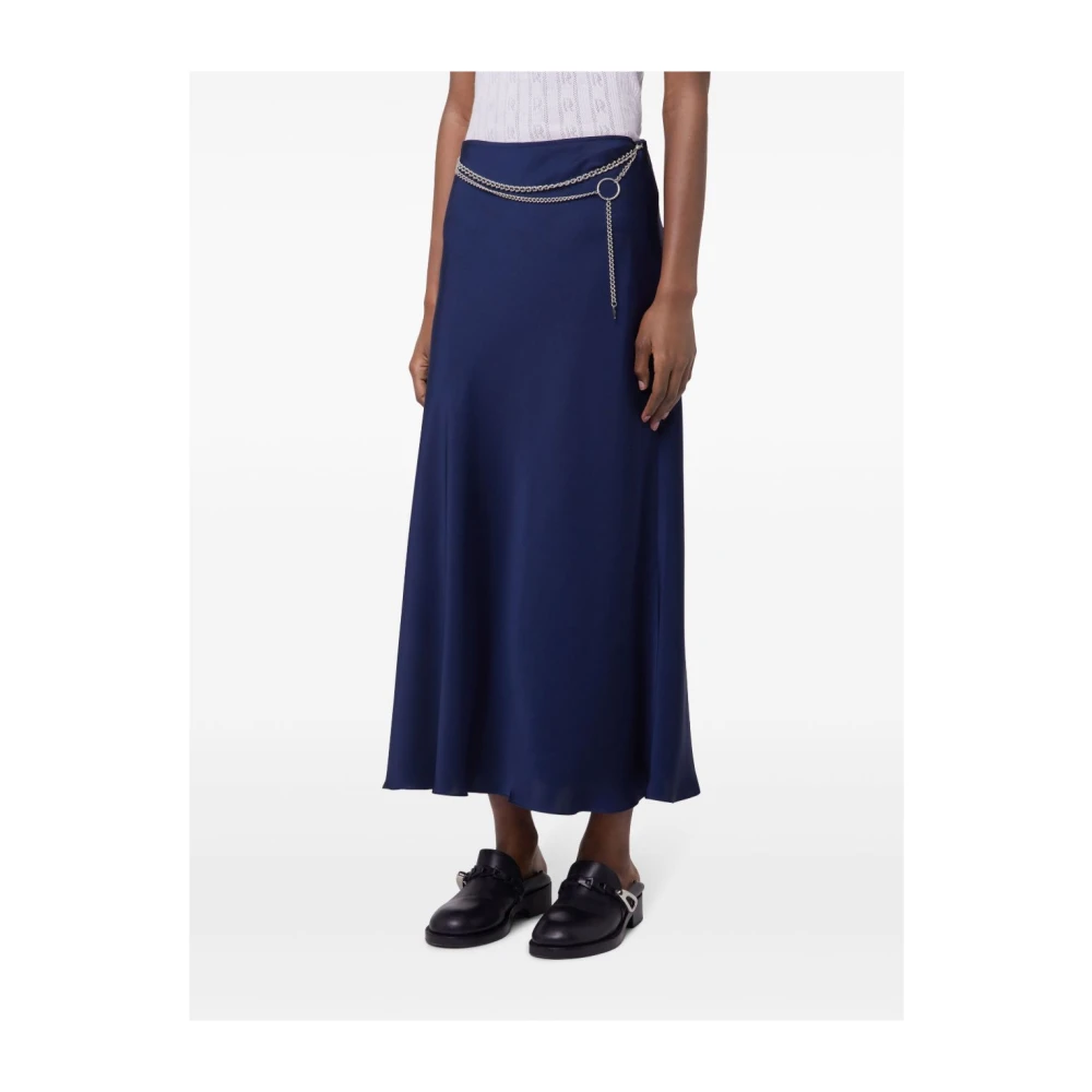 Paco Rabanne Lange Rok in Trendy Stijl Blue Dames