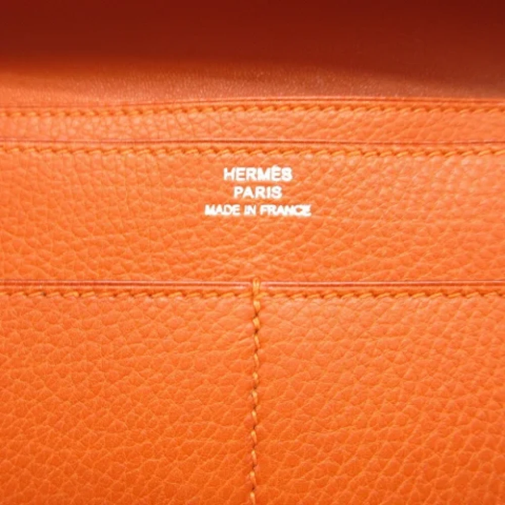 Hermès Vintage Pre-owned Leather wallets Orange Dames
