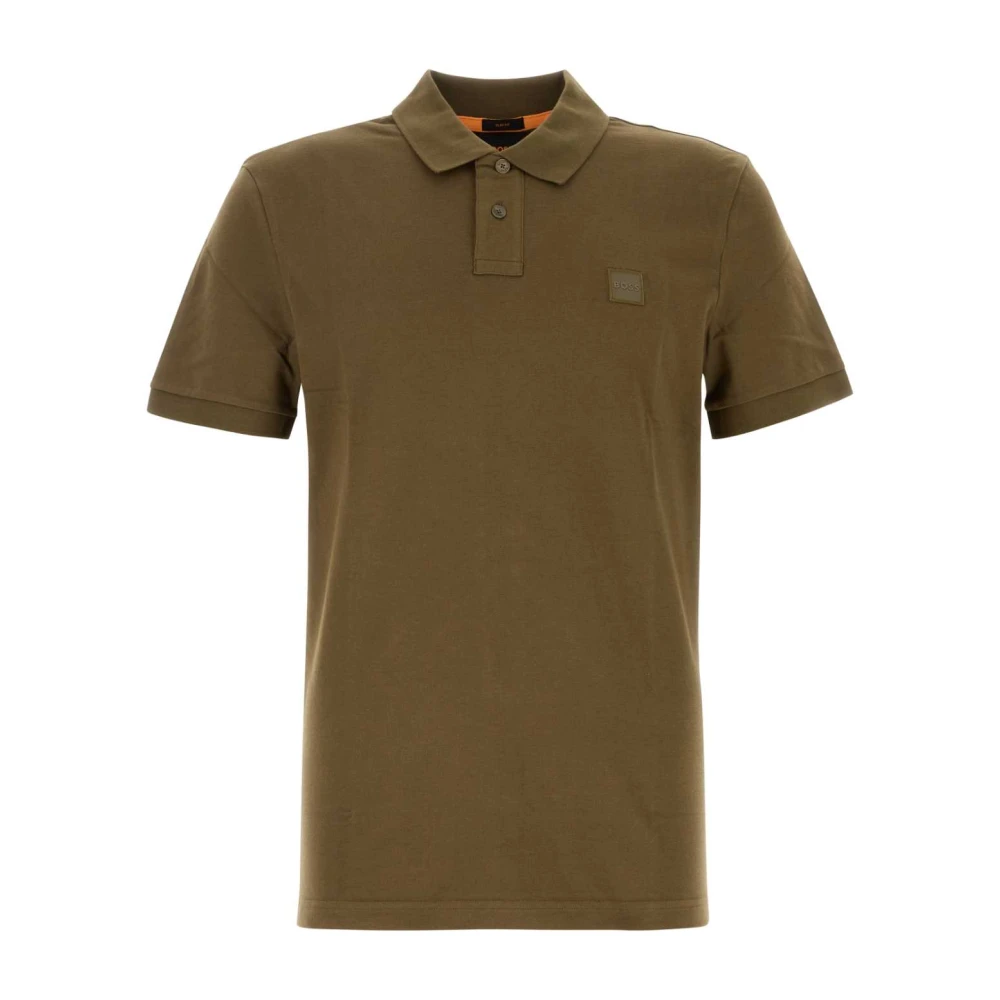 Boss Donkergroen Stretch Piquet Polo Shirt Green Heren