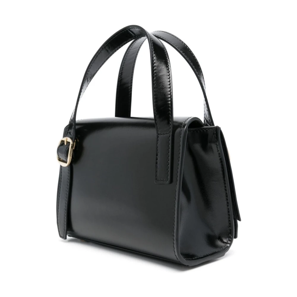 Coperni Zwarte Gloss Mini Riemtas Black Dames