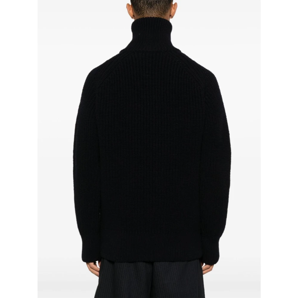 Dries Van Noten Wollen Coltrui met Zijrits Blue Heren