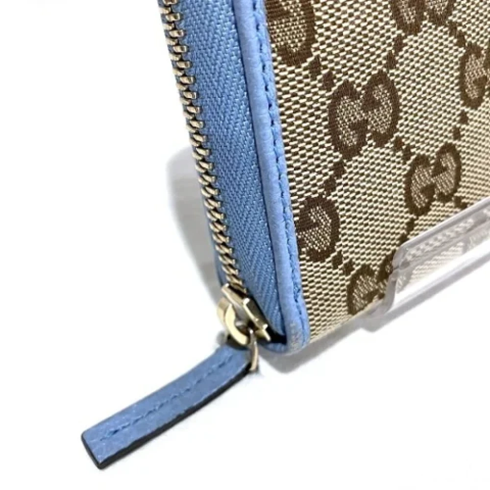 Gucci Vintage Pre-owned Canvas wallets Beige Dames