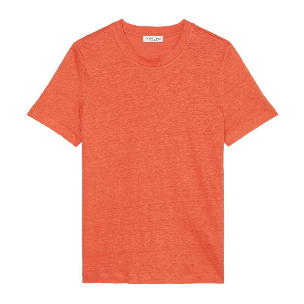 Marc O'Polo Linnen T-shirt relaxed Orange Dames