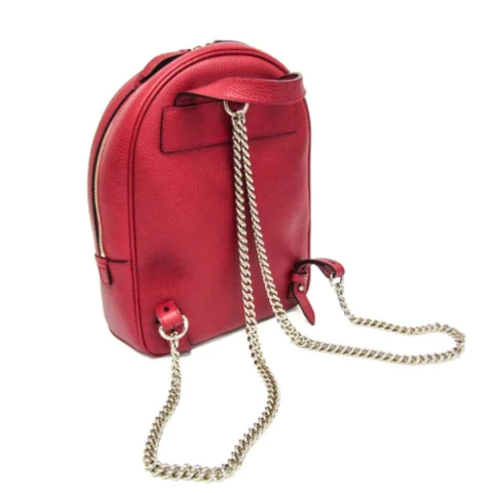 Gucci Vintage Pre-owned Leather gucci-bags Red Dames