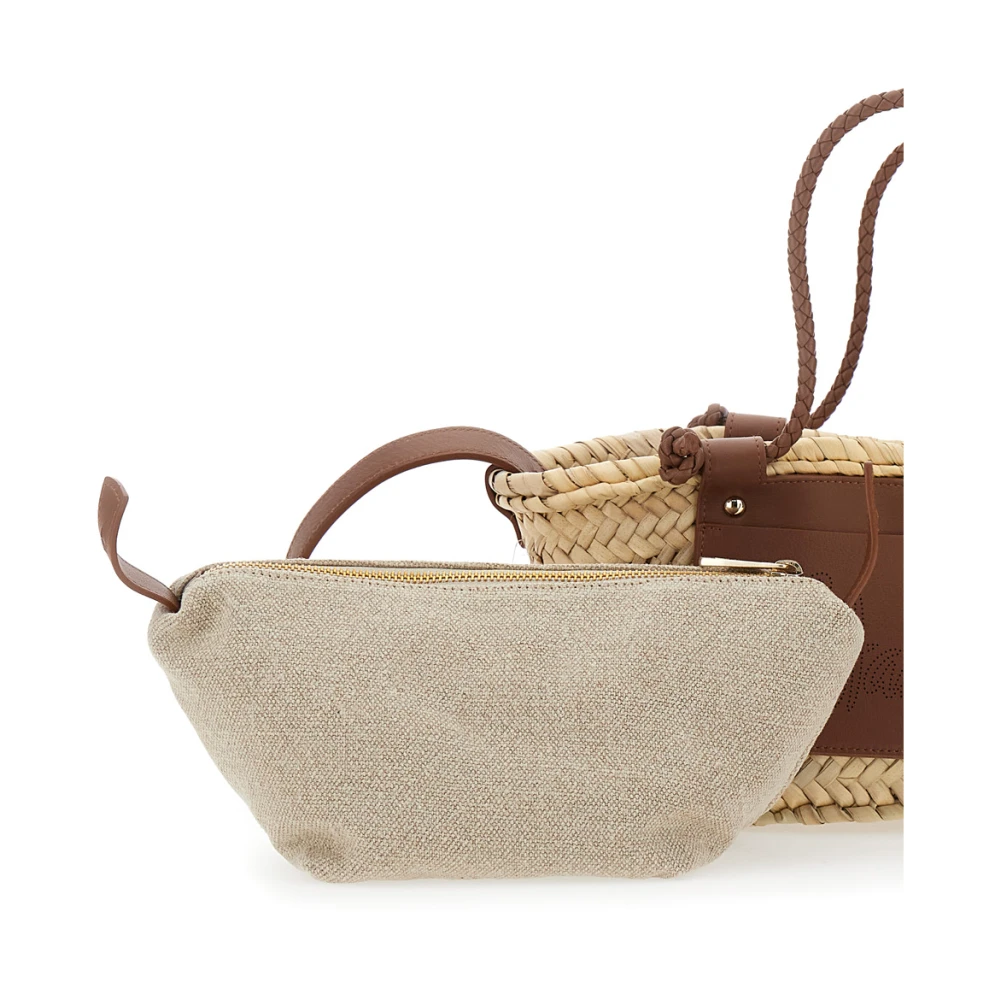 Castañer Bruine tote tas met geperforeerd logo Brown Dames