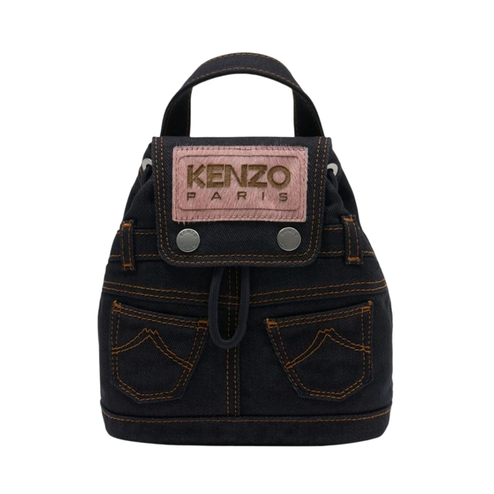 Kenzo Women's Blue Five Pockets Mini Backpack