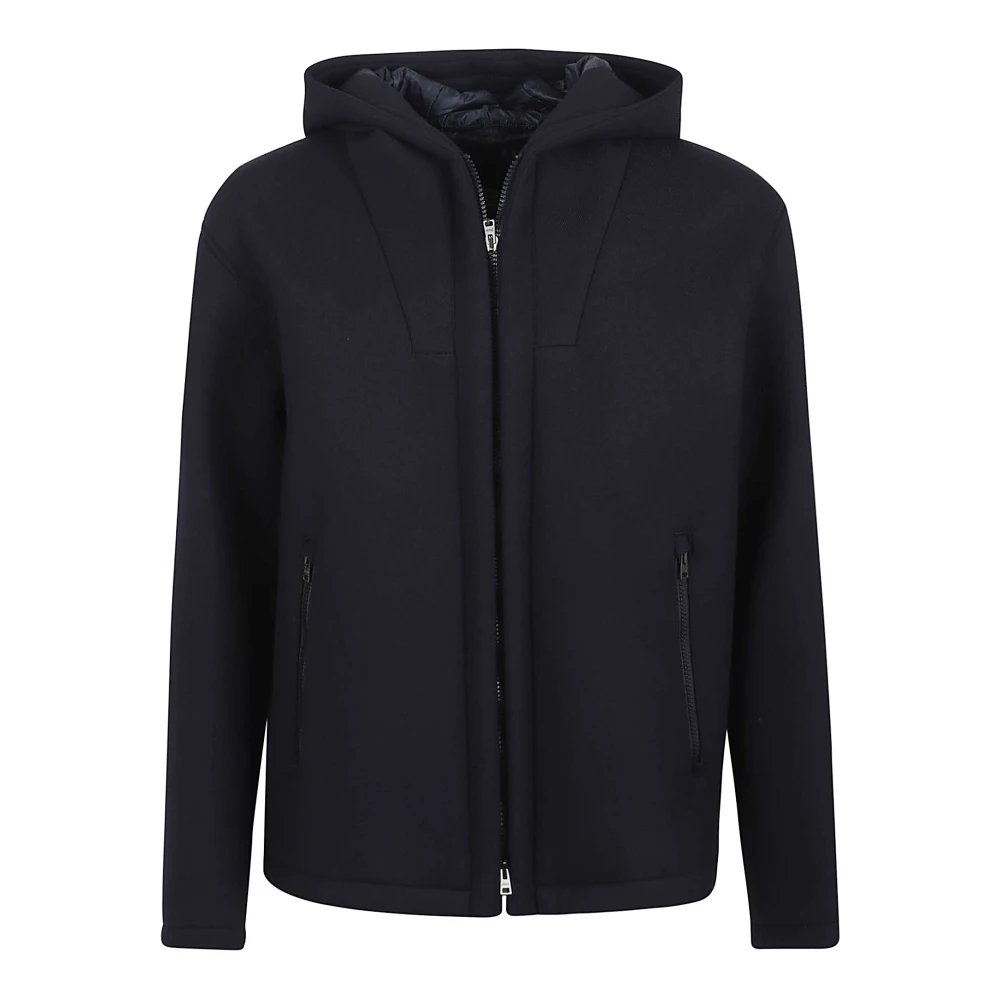 Herno Herr Blå Jackor L, Polyester, 3-Lagers Scuba-Jacka