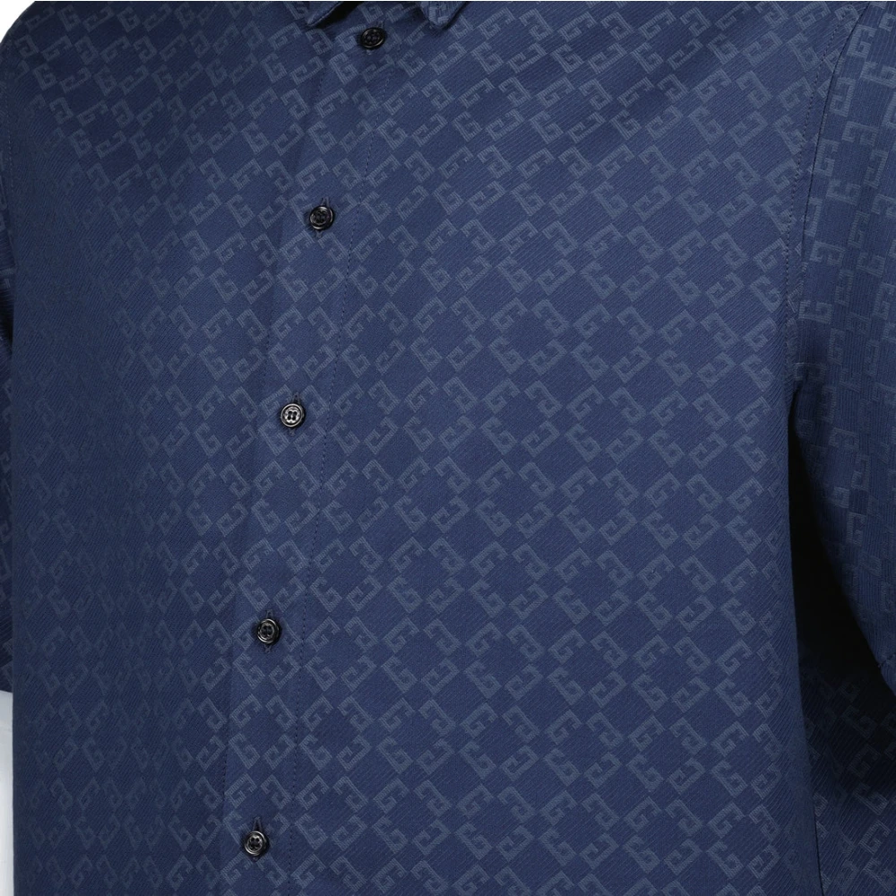 Givenchy Monogram Denim Overhemd 72 Blue Heren